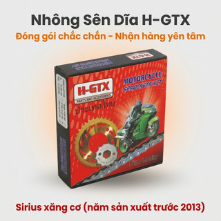 Nhông Sên Dĩa Giá Rẻ: Dĩa Đen + Sên Vàng 428H 10 Ly (15T-35T-102L) – Sirius Xăng Cơ (Trước 2013)