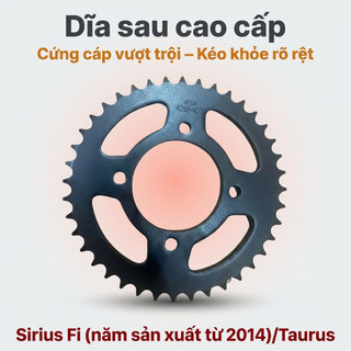 Nhông Sên Dĩa Giá Rẻ: Dĩa Đen + Sên Đen 428 9 Ly (14T-40T-108L) – Sirius Fi (Từ 2014) / Taurus