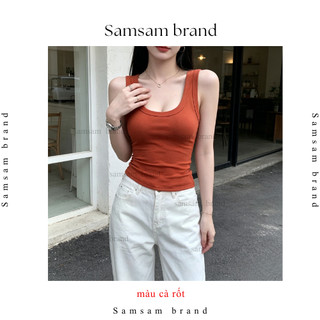[KÈM MÚT] Áo ba lỗ nữ basic ôm dáng chất thun cotton mịn tôn dáng SAMSAM BRAND Women A06