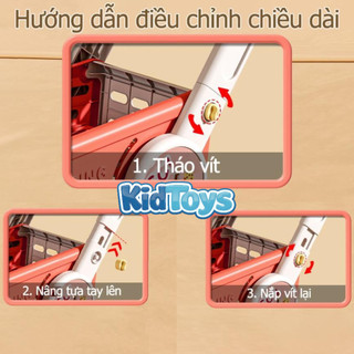 Đồ chơi xe đẩy siêu thị trái cây KidToys – bộ bán hàng mô phỏng cho bé