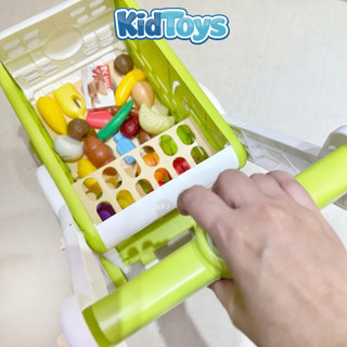 Đồ chơi xe đẩy siêu thị trái cây KidToys – bộ bán hàng mô phỏng cho bé