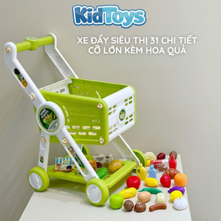 Đồ chơi xe đẩy siêu thị trái cây KidToys – bộ bán hàng mô phỏng cho bé