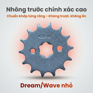 Nhông Sên Dĩa Giá Rẻ: Dĩa Đen + Sên Vàng 428H 10 Ly (14T-36T-102L) – Dream / Wave Nhỏ