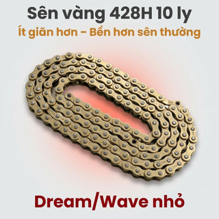 Nhông Sên Dĩa Giá Rẻ: Dĩa Đen + Sên Vàng 428H 10 Ly (14T-36T-102L) – Dream / Wave Nhỏ