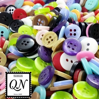 90 Cúc gỗ dừa nâu 10mm, 20 cúc gỗ dừa 13mm, 30 cúc nhựa, cúc gỗ hoa...
