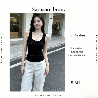[KÈM MÚT] Áo ba lỗ nữ basic ôm dáng chất thun cotton mịn tôn dáng SAMSAM BRAND Women A06