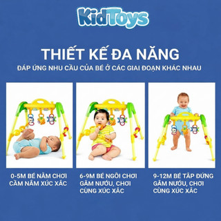 Kệ xúc xắc chữ A KidToys – đồ chơi treo đa giác quan nhựa an toàn cho bé