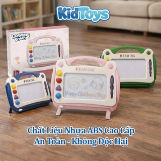 Bảng vẽ tự xóa từ tính KidToys có chân – bảng tập vẽ nhiều màu cho bé