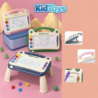 Bảng vẽ tự xóa từ tính KidToys có chân – bảng tập vẽ nhiều màu cho bé