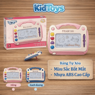 Bảng vẽ tự xóa từ tính KidToys có chân – bảng tập vẽ nhiều màu cho bé