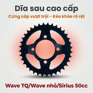 Nhông Sên Dĩa Giá Rẻ Dĩa Đen + Sên Vàng 428H 10 Ly (14T-36T-106L) – Wave TQ / Wave Nhỏ / Sirius 50cc