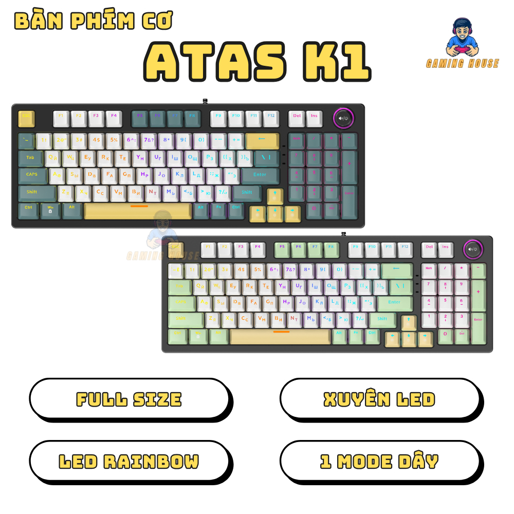 Bàn phím cơ gaming ATAS K1