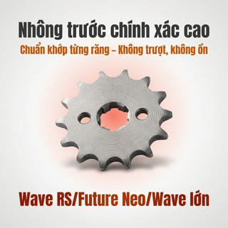 Nhông Sên Dĩa Giá Rẻ: Dĩa Đen + Sên Vàng 428H 10 Ly (14T-36T-106L) – Wave RS / Future Neo / Wave Lớn