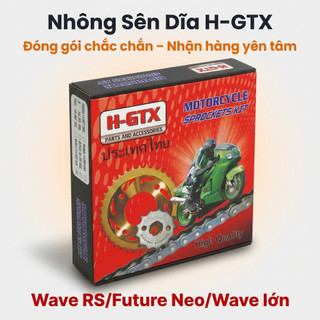 Nhông Sên Dĩa Giá Rẻ: Dĩa Đen + Sên Vàng 428H 10 Ly (14T-36T-106L) – Wave RS / Future Neo / Wave Lớn