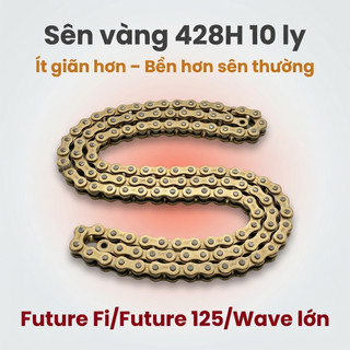 Nhông Sên Dĩa: Dĩa Đen + Sên Vàng 428H 10 Ly (14T-36T-108L) – Future Fi / Future 125 / Wave Lớn