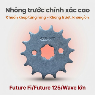 Nhông Sên Dĩa: Dĩa Đen + Sên Vàng 428H 10 Ly (14T-36T-108L) – Future Fi / Future 125 / Wave Lớn