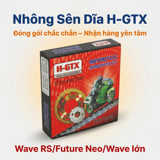Nhông Sên Dĩa: Dĩa Vàng Đồng + Sên Vàng 428H 10 Ly (14T-36T-106L) – Wave RS / Future Neo / Wave Lớn