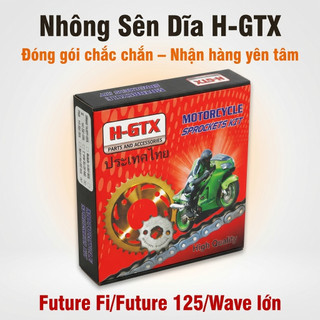 Nhông Sên Dĩa Dĩa Vàng Đồng + Sên Vàng 428H 10 Ly (14T-36T-108L) – Future Fi / Future 125 / Wave Lớn