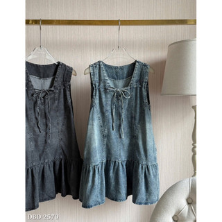 Váy Suông Jeans Bò Mềm Xoè Sát Nách Chuẩn Linh Hoàng