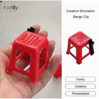 Kẹp tóc bé gái troll chiếc ghế, kẹp tóc nữ vui vẻ độc lạ