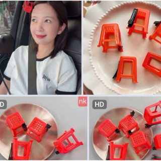 Kẹp tóc bé gái troll chiếc ghế, kẹp tóc nữ vui vẻ độc lạ