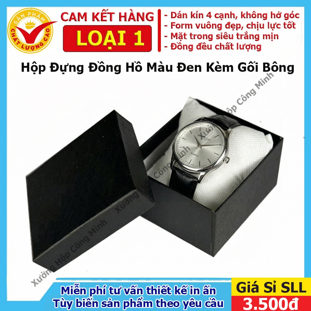 Combo 50 Hộp Đồng Hồ Giá Rẻ Màu Đen - Hỗ Trợ Giá Tốt Nhất Với Khách Mua Sỉ SLL