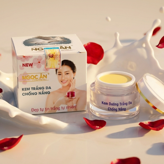 Kem Dưỡng Trắng Ngọc Ân, Chống Nắng, Bảo Vệ Da- Kem Ngọc Trai Collagen Sáng Da 10g
