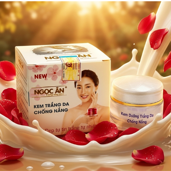 Kem Dưỡng Trắng Ngọc Ân, Chống Nắng, Bảo Vệ Da- Kem Ngọc Trai Collagen Sáng Da 10g