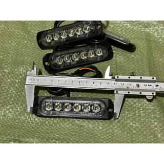 Đèn Led cảnh báo 6 bóng điện 12V và 24V dùng chung, Đèn Bên Xe, Đèn Khẩn Cấp Xe Tải ( giá 1 chiếc ).D