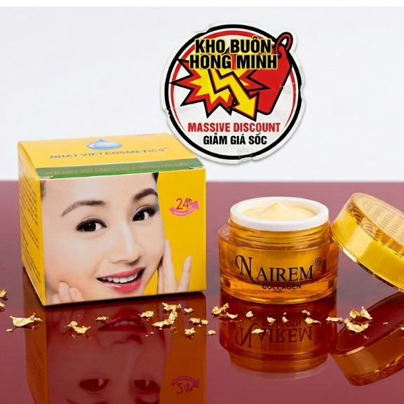 Kem Nairem (Vàng) Giúp Sáng Da Mờ Thâm Nám - Kem Face Phục Hồi Se Khít Lỗ Chân Lông 6g