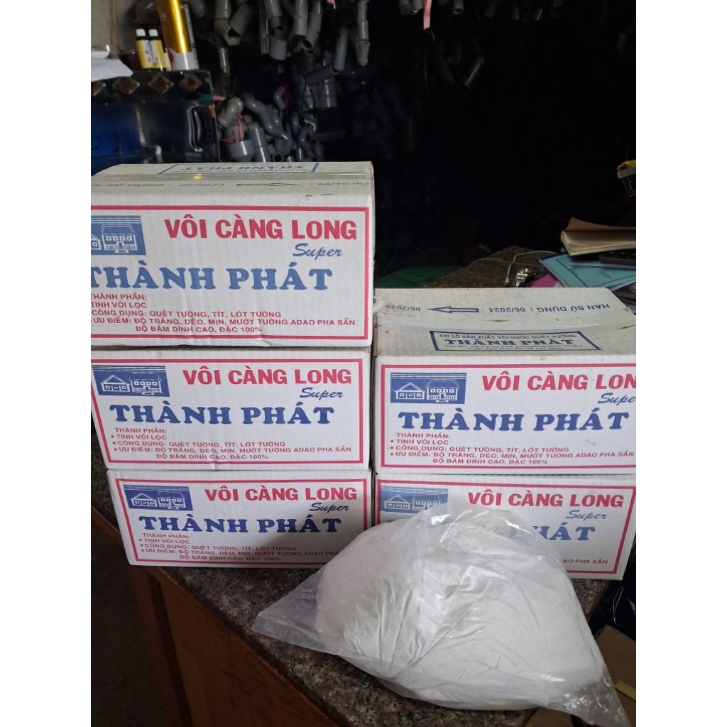 Vôi quét tường càng long pha sẵn thùng 2kg