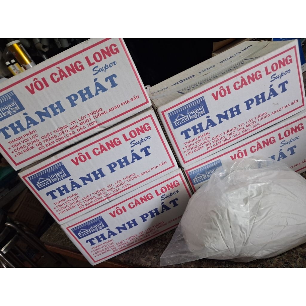Vôi quét tường càng long pha sẵn thùng 2kg