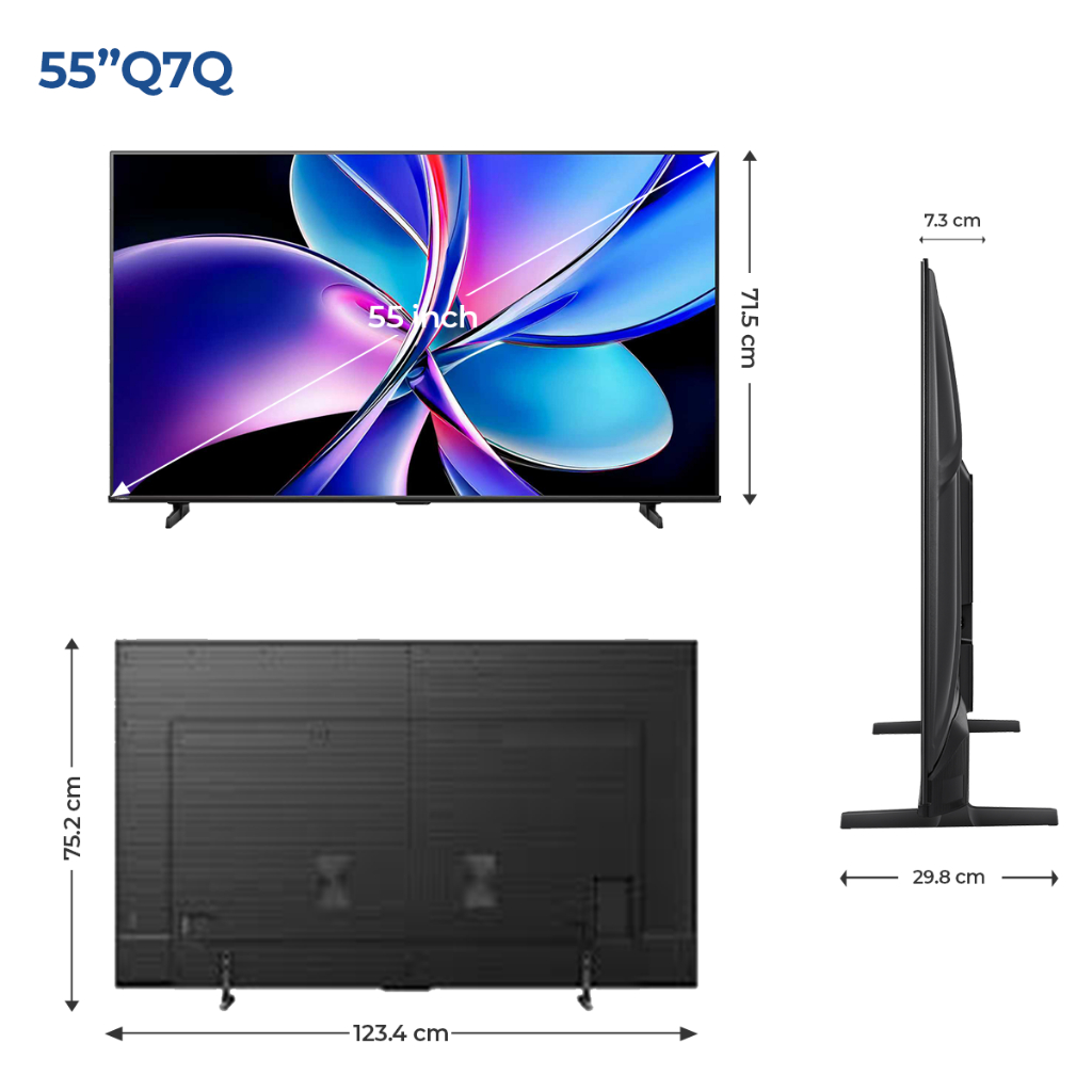 [QLED 4K 55 inch] Smart Tivi Hisense 55Q7Q - Hàng Chính Hãng - Bảo Hành 2 Năm - Miễn Phí Giao Hàng Tận Nơi