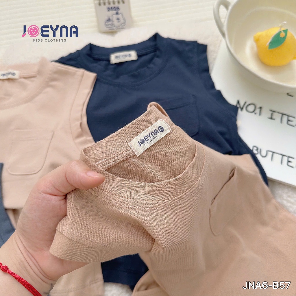 Set bộ ba lỗ Joeyna B57 ba lỗ trơn túi cho bé 8-24kg