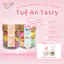 Combo Bánh Ăn Vặt Ân Cần - Dịu Dàng 2 Hũ 250 - 500ml Tuệ An Tasty Quế Cuộn Caro Macaron Hạnh Nhân, Dinh Dưỡng Cho Bé
