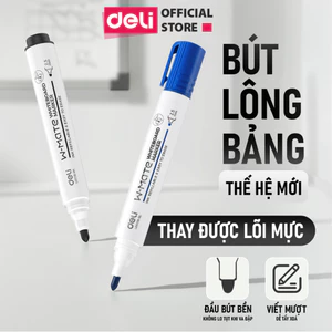 Bút Lông Bảng Thế Hệ Mới Deli W-Mate Thay Được Mực Xanh Đen Đỏ Ngòi 2.5mm Mực Lau Sạch