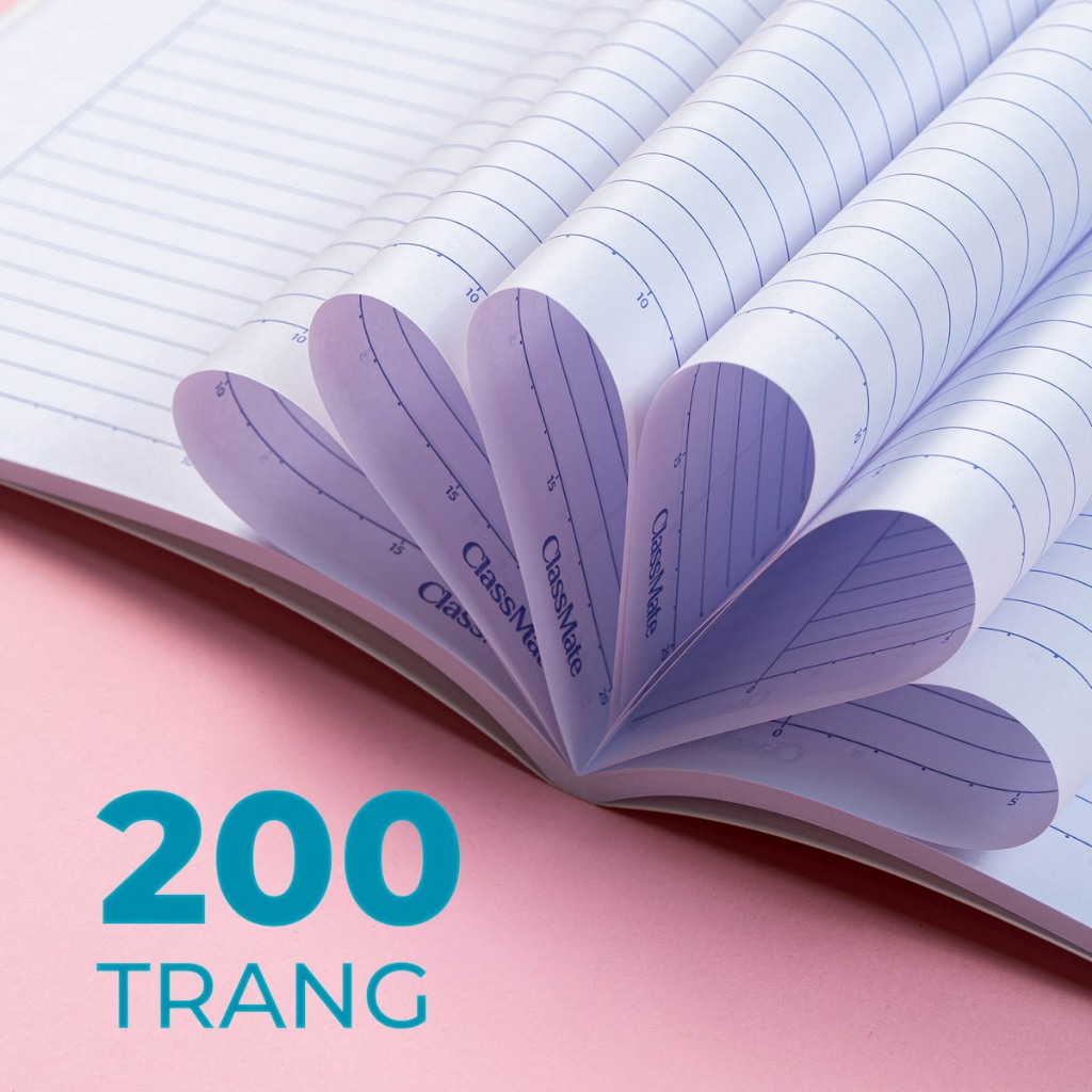 Vở Kẻ Ngang 200 Trang Classmate Quyển Vở B5, 60gsm Bìa Happy Day Chống Nước Tập Sinh Viên Ghi Chép NB5-20-0332