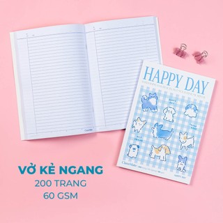 Vở Kẻ Ngang Happy Day 200 Trang Classmate Chông Lóa, Dùng Để Ghi Chép, Làm Bài Tập, Viết Bài NB5-20-0332