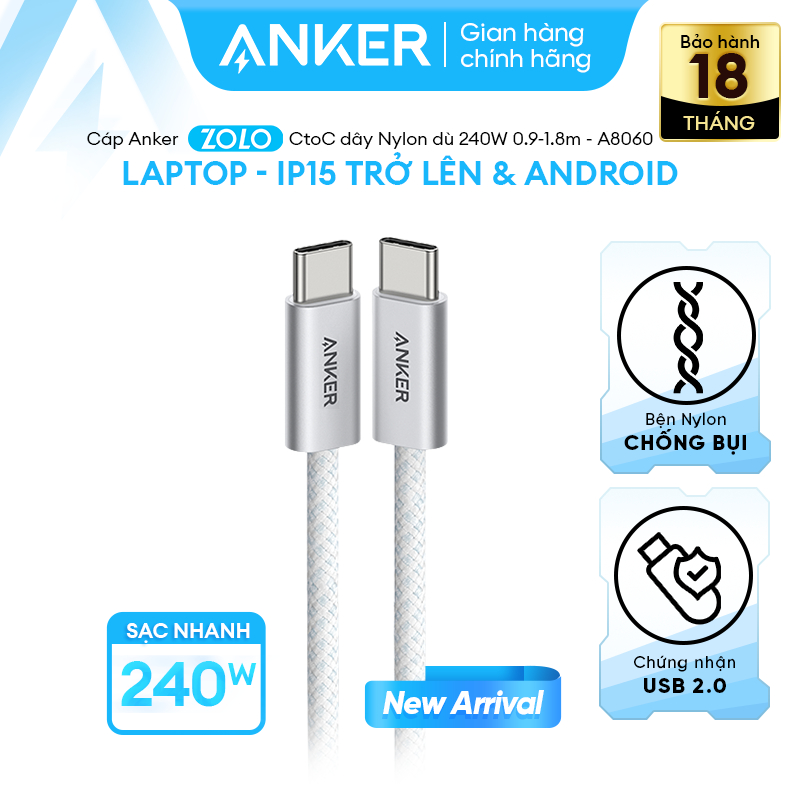 Cáp sạc ANKER Zolo