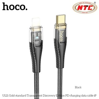 Cáp sạc nhanh Hoco U121 TypeC to LaiNing 27W, Thiết kế trong suốt, dài 1.2M, Có đèn báo sạc (Đen) - Phụ Kiện Nhất Tín