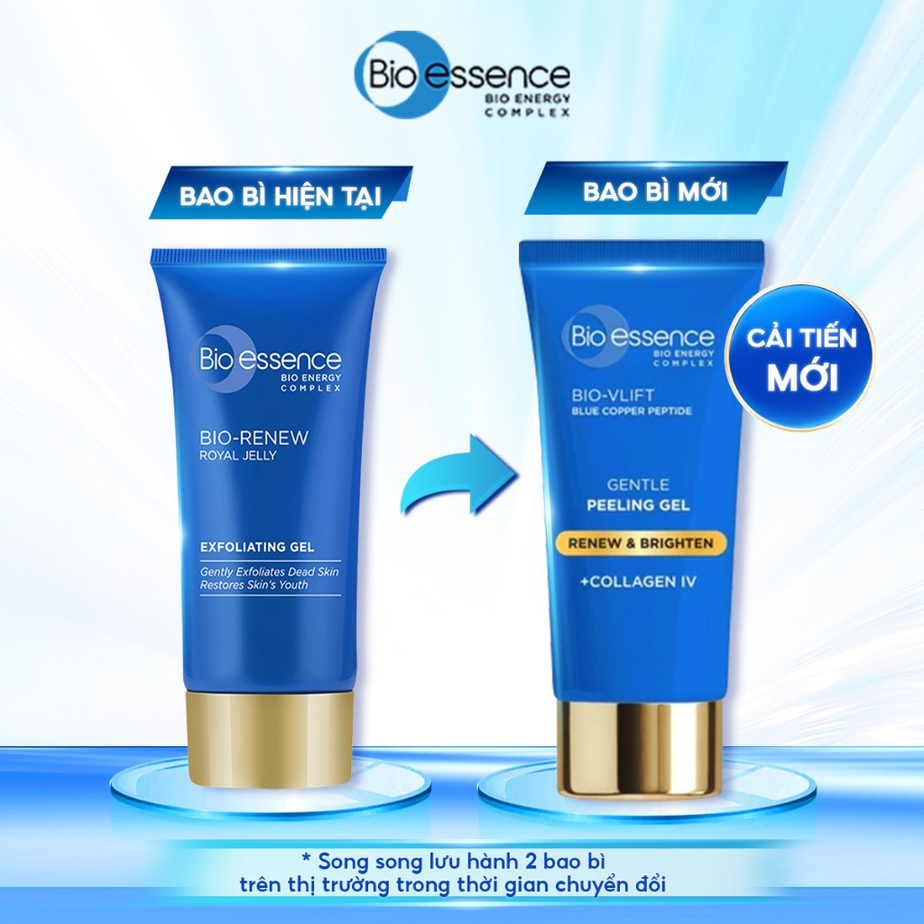 Gel tẩy tế bào chết Peel Da dưỡng da tươi trẻ Bio-Essence Bio-Vlift 60G