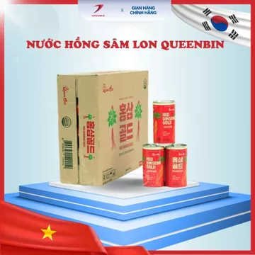 Combo 2 Thùng Nước Hồng Sâm Queenbin, Nước Hồng Sâm Lon Hàn Quốc 100ml