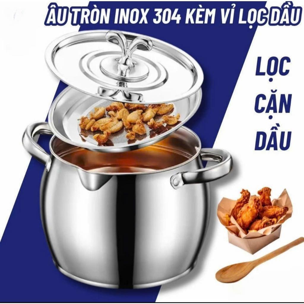 Bình lọc dầu ăn, CÓ GIÁ LỌC, inox 304 sáng bóng, cực đẹp