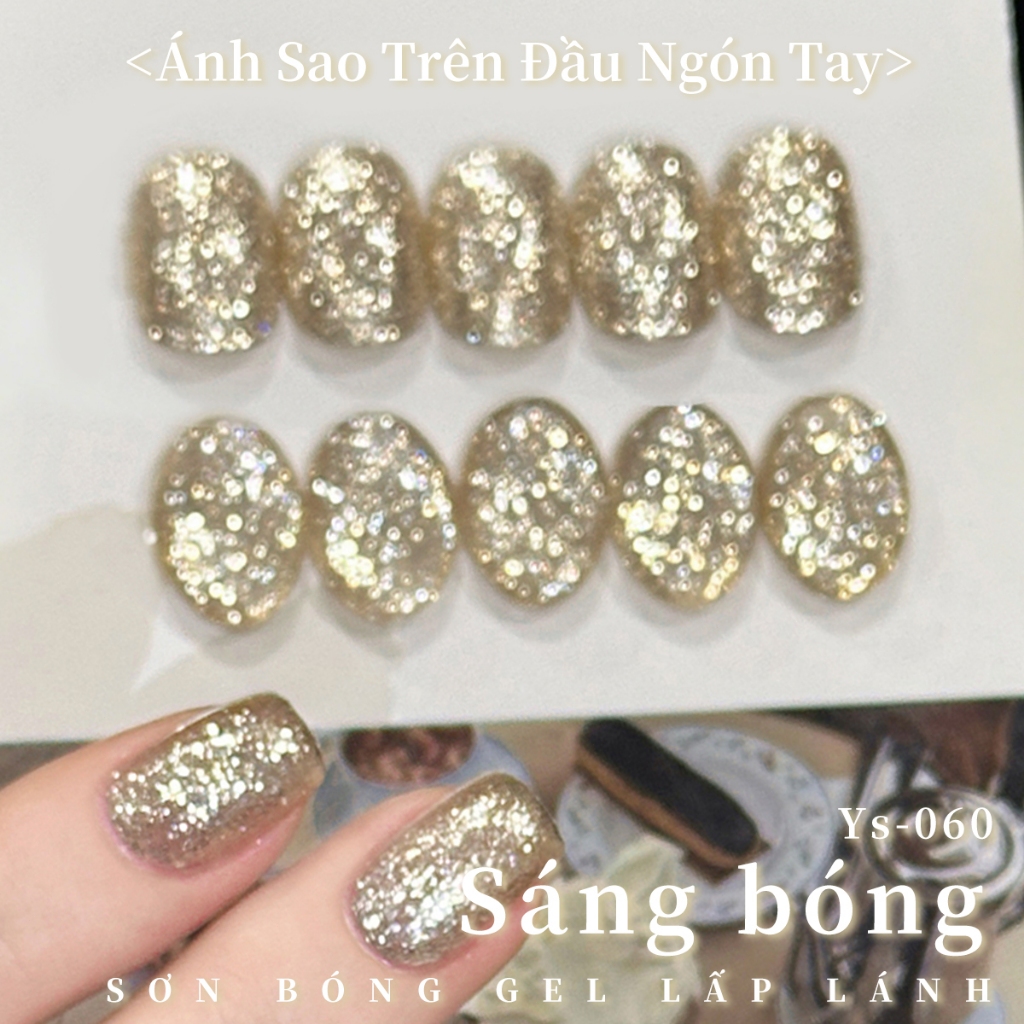 XEIJAYI 10ml- Sơn móng tay dạng gel ánh nhũ vàng sâm panh, thích hợp cho các salon và các dự án DIY.