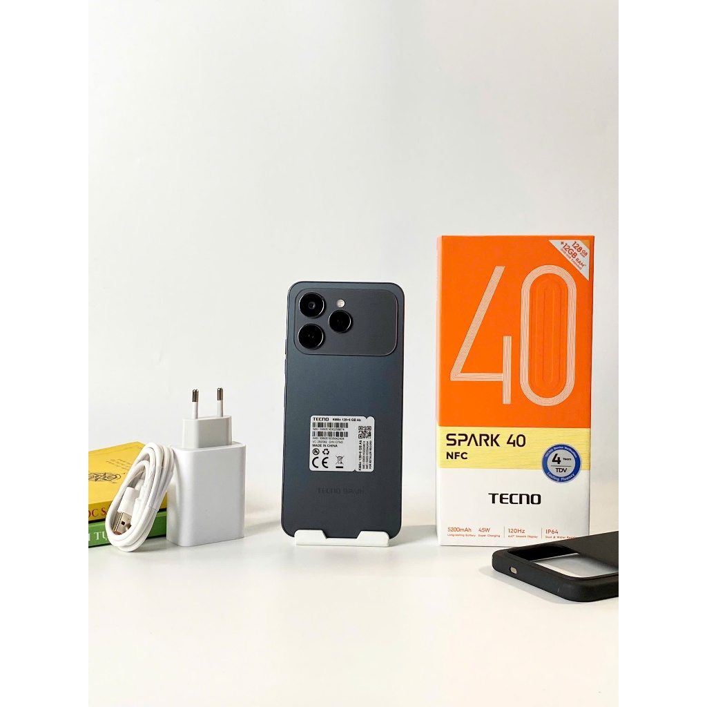 [Chính hãng] Điện thoại Tecno Spark 40 Fullbox Mới Nguyên Seal Màn 120Hz Sạc Nhanh Có NFC BH 12Tháng