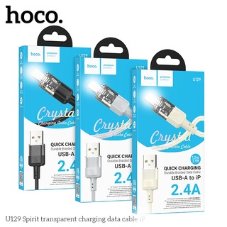 Cáp sạc nhanh Hoco U129 USB-A to LaiNing 2.4A, dài 1.2M