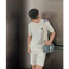⚡️[Hight Quality] Áo Phông Len \/ Nam Nữ White Ameri - Điểm Nhấn Ô Vuông Len Nổi Phối Tag Cao Cấp Street Wear