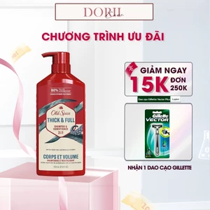 Old Spice Dầu Gội & Xả Cho Nam Giúp Tóc Chắc Khoẻ, Bồng Bềnh 2in1 Shampoo & Conditioner 650ml