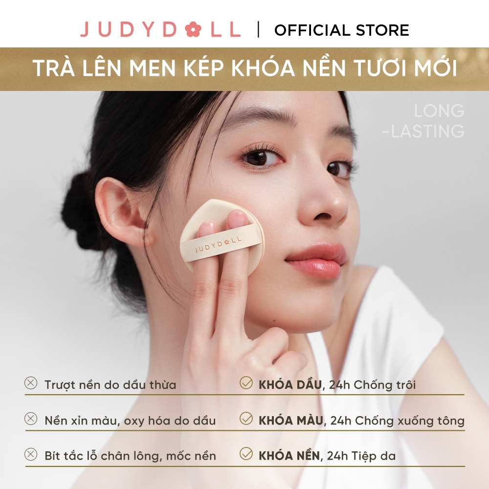 [NEW 2.0] JUDYDOLL Phấn Nước Long Wearing Cushion Che Phủ Tiệp da Tự nhiên Kiềm Dầu Lâu Trôi 14g