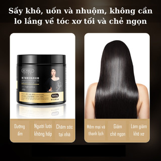 Kem ủ tóc trứng cá tầm HUNMUI 500g - Hỗ trợ phục hồi tóc hư tổn, khô xơ, chẻ ngọn, mềm mượt bóng khoẻ